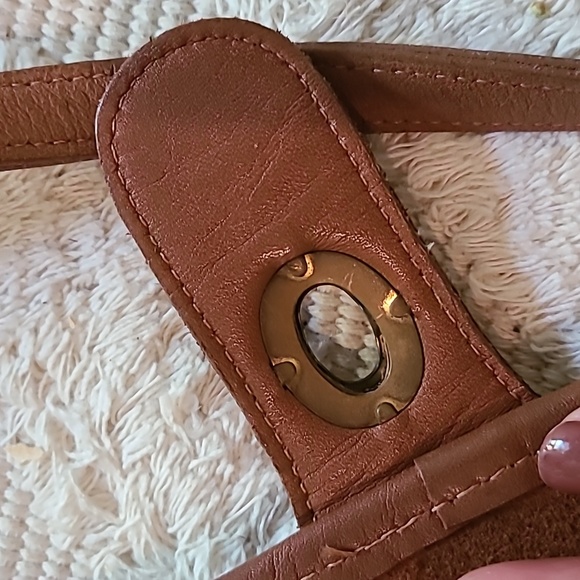 Vintage Coach tan leather Made in USA handbag with hang tag and serial number - Picture 8 of 10